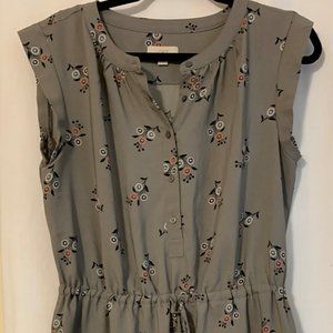 Loft Floral Print Sleeveless Dress